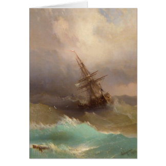 Bateau en mer orageuse
