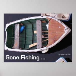 Bateau - Gone Fishing - Poster
