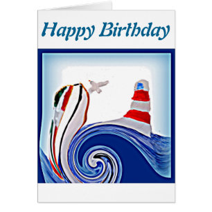 Bateau Nautique Abstrait phare Anniversaire