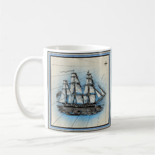 Bateau Nautique Vintage style café Mug
