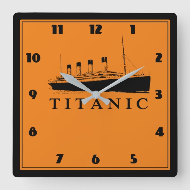 Bâteau populaire quadratische wanduhr (Vorderseite)