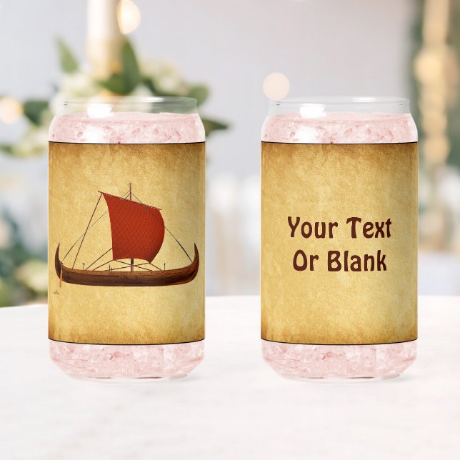 Bateau viking à voile rouge II (Insitu (Mariage))