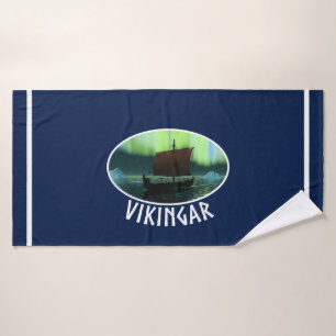 Bateau Viking Sous Lumière Du Nord