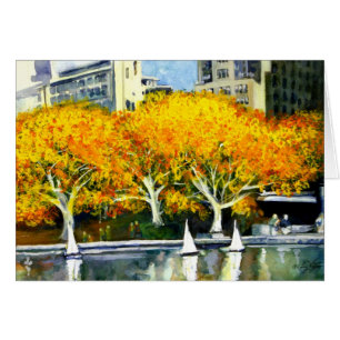 Bateaux à jouets dans la carte Park Card
