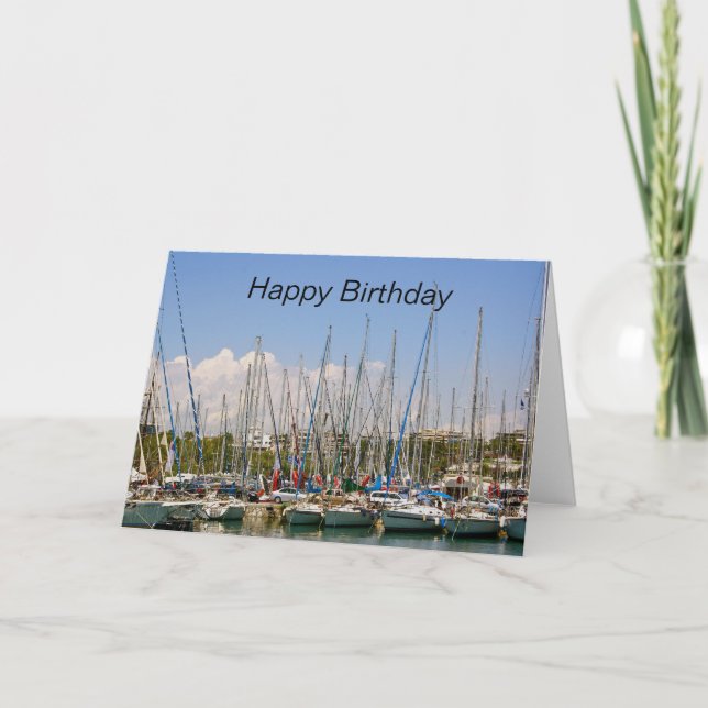 Bateaux à voile Bonne carte d'anniversaire (Devant)