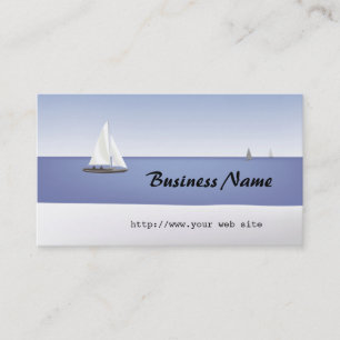 Bateaux à voile sur le Carte de visite Horizon