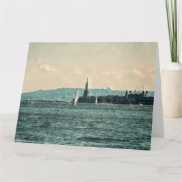 BATEAUX À VOILE SUR NEW YORK BAY Jumbo Carte de vo