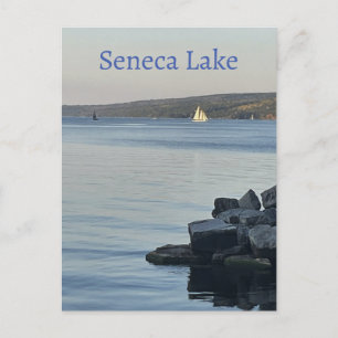 Bateaux à voile sur Seneca Lake Carte postale