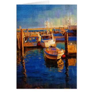 Bateaux, coucher du soleil, baie de Morro, la
