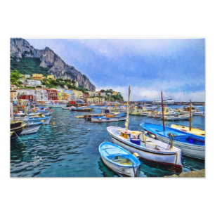 Bateaux d'art italien de photo de Capri