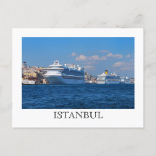 Bateaux de croisière en Istanbul Carte postale