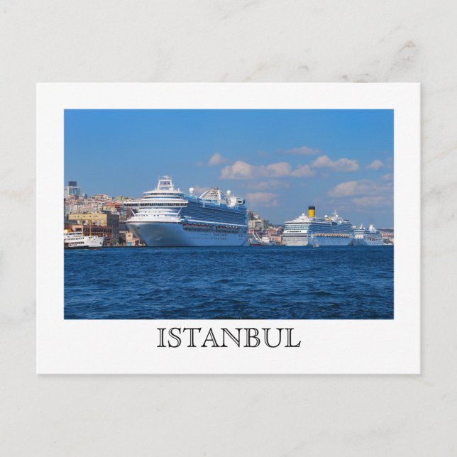 Bateaux de croisière en Istanbul Carte postale (Devant)