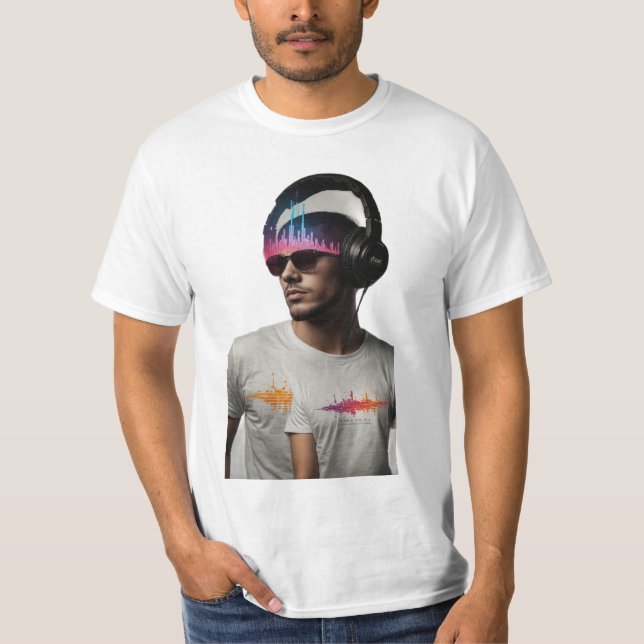 Bateaux Waveform : DJ Logo DJ Personnalisé T-Shirt (Devant)