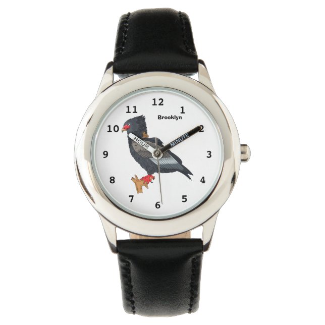 Bateleur Eagle Illustration Armbanduhr (Vorderseite)