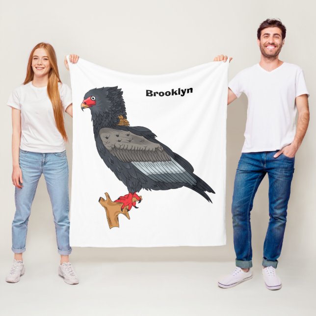 Bateleur Eagle Illustration Fleecedecke (Beispiel)