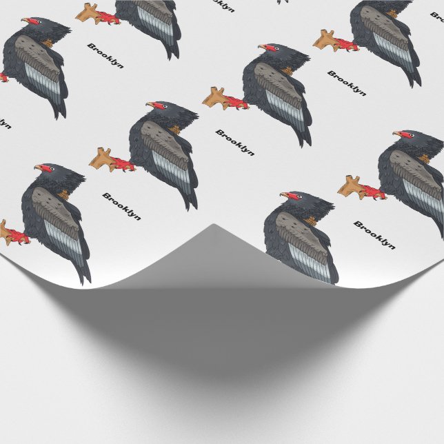 Bateleur Eagle Illustration Geschenkpapier (Ecke)