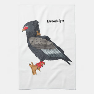 Bateleur Eagle Illustration Geschirrtuch