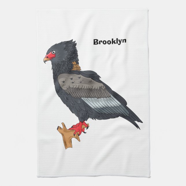 Bateleur Eagle Illustration Geschirrtuch (Vertikal)