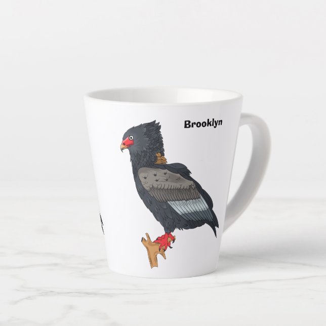 Bateleur Eagle Illustration Milchtasse (Rechte Ecke)