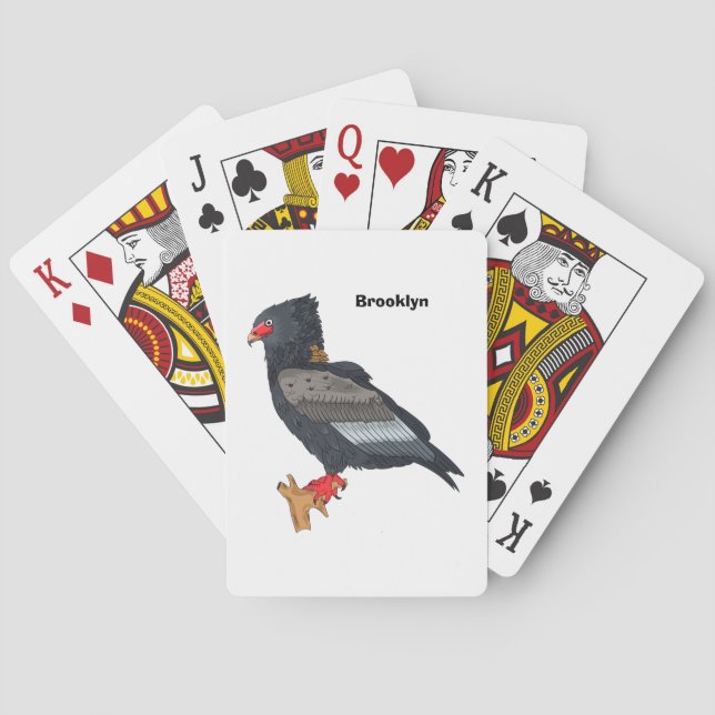 Bateleur Eagle Illustration Spielkarten (Rückseite)