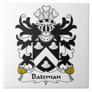 Bateman Familienwappen Fliese
