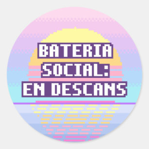Bateria Social: En Descans Pixel Aufkleber