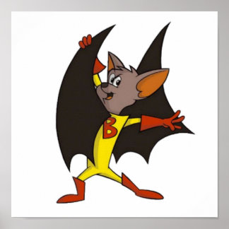 Batfink-Zeichentrickfigur Poster