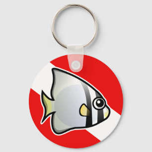 Batfish-Tauchen-Flagge Schlüsselanhänger