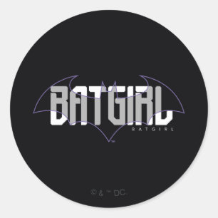 Batgirl Hi-Tech Name Grafik Runder Aufkleber