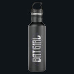 Batgirl Hi-Tech Name Graphic Edelstahlflasche<br><div class="desc">Diese Grafik verkörpert das Wesen von Batgirl mit seinem eleganten und raffinierten Design. Das Batgirl-Logo wird kühn in metallischem Silber vor einem schwarzen Hintergrund gerendert, wodurch ein scharfer Kontrast entsteht, der das Auge einfängt. Die Fledermausflüge sind stilvoll mit eleganten Kurven gestaltet, die die Ästhetik der Anlage verbessern und das Agility...</div>
