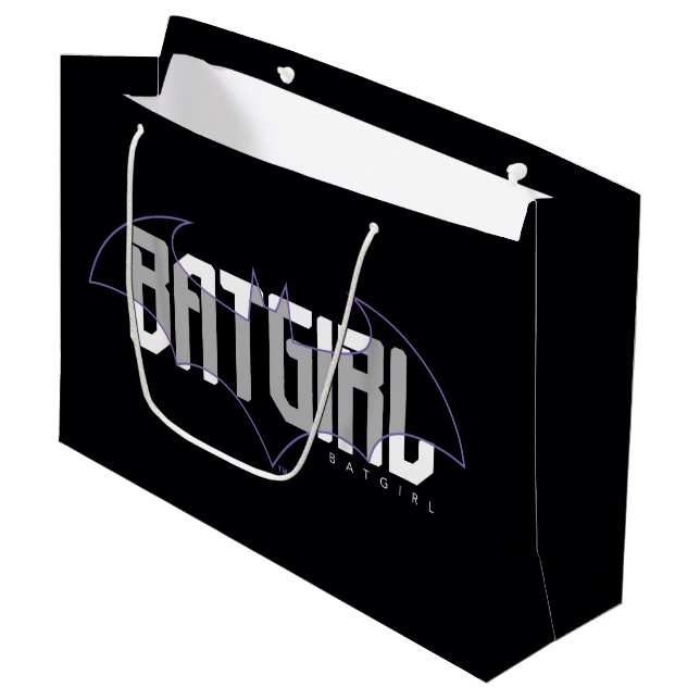 Batgirl Hi-Tech Name Graphic Große Geschenktüte (Vorderseite Schrägansicht)