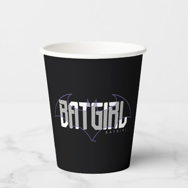 Batgirl Hi-Tech Name Graphic Pappbecher (Vorderseite)