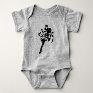 Batgirl Ink Brush Name Baby Strampler