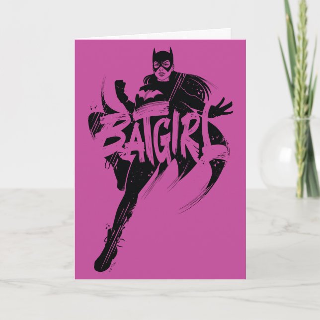 Batgirl Ink Brush Name Karte (Vorderseite)