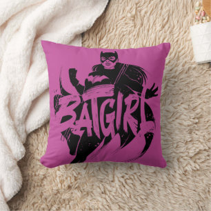 Batgirl Ink Brush Name Kissen