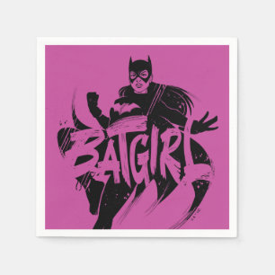 Batgirl Ink Brush Name Serviette