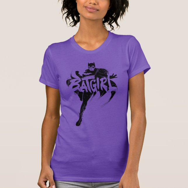 Batgirl Ink Brush Name T-Shirt (Vorderseite)