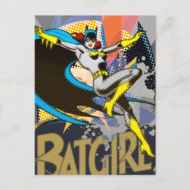 Batgirl Mid-Air Postkarte (Vorderseite)