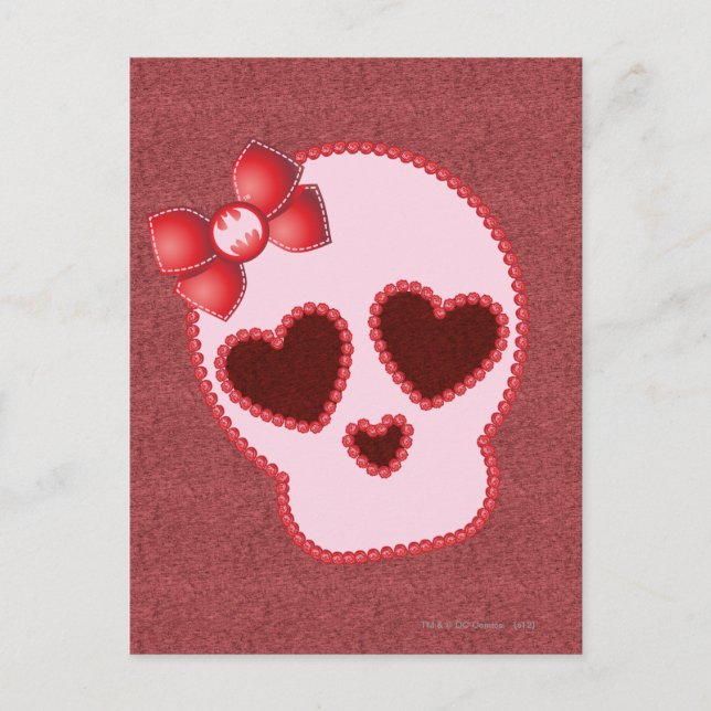 Batgirl Skull mit Bow Postkarte (Vorderseite)