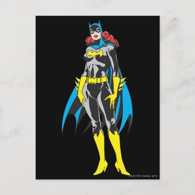 Batgirl Stands Postkarte (Vorderseite)