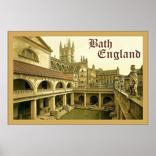 Bath ~ Angleterre ~ Poster Vintage voyage (Devant)