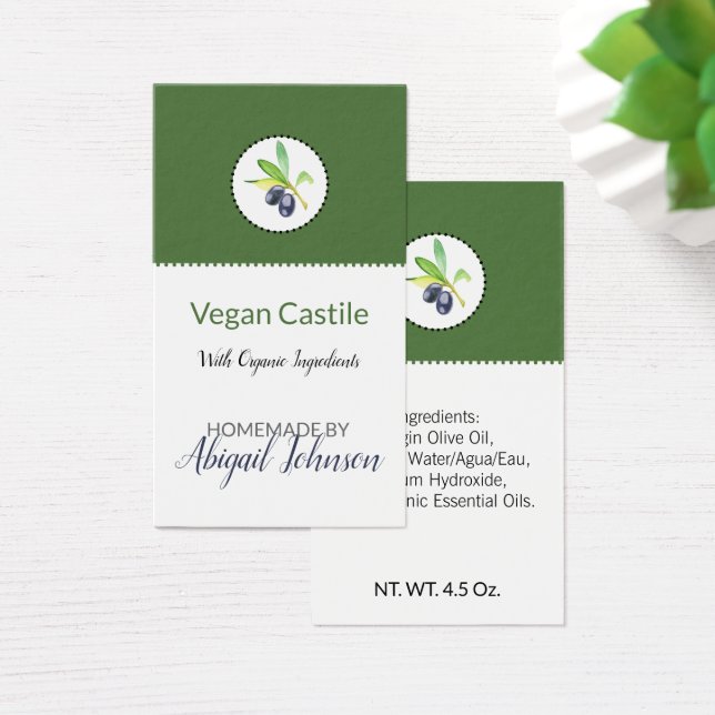 Bath & Body Soap Packaging Olive Oil Gift Tag (Schreibtisch)
