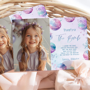 Bath Bomb anniversaire photo carte de remerciement