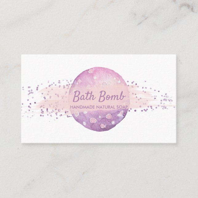 Bath Bomb Natural Soap Spa Visitenkarte (Vorderseite)