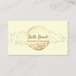 Bath Bomb Natural Soap Wellness-Center Gold Visitenkarte