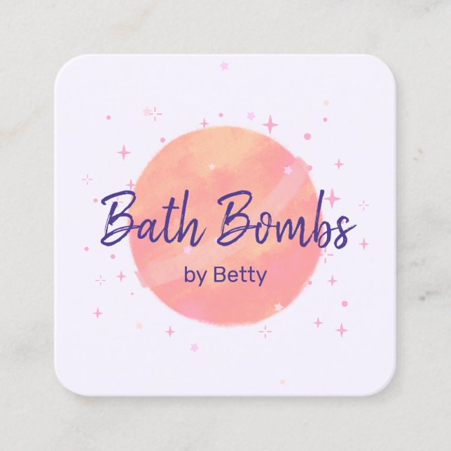 Bath Bombs Calling Card Telefonnummerkarte (Vorderseite)