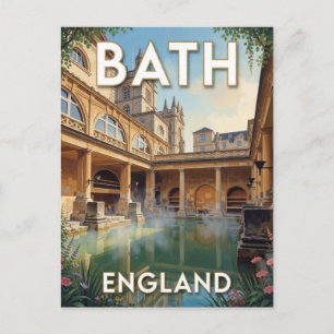 Bath England Römische Bäder Szene Postkarte