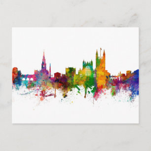 Bath England Skyline Cityscape Postkarte