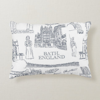 Bath, England Toile Style pattern, Jane Austen Dekokissen