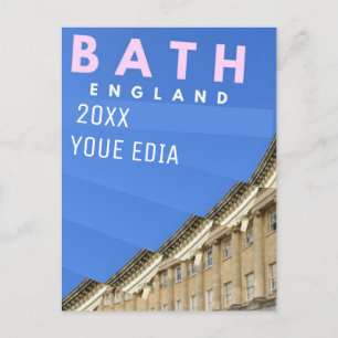 Bath England Travel Postcard Art, Bath Travel Art, Postkarte